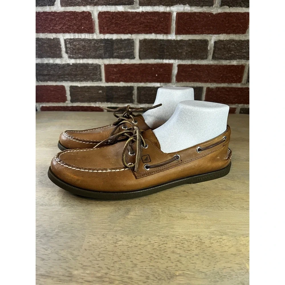 Sperry Topsider Authentic Original US Size 12 Sahara Boat Shoes Men's Leather
